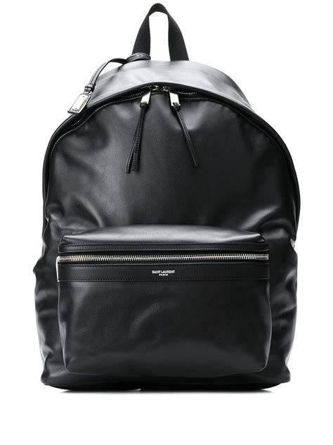 mochila yves saint laurent|City backpack in matte leather .